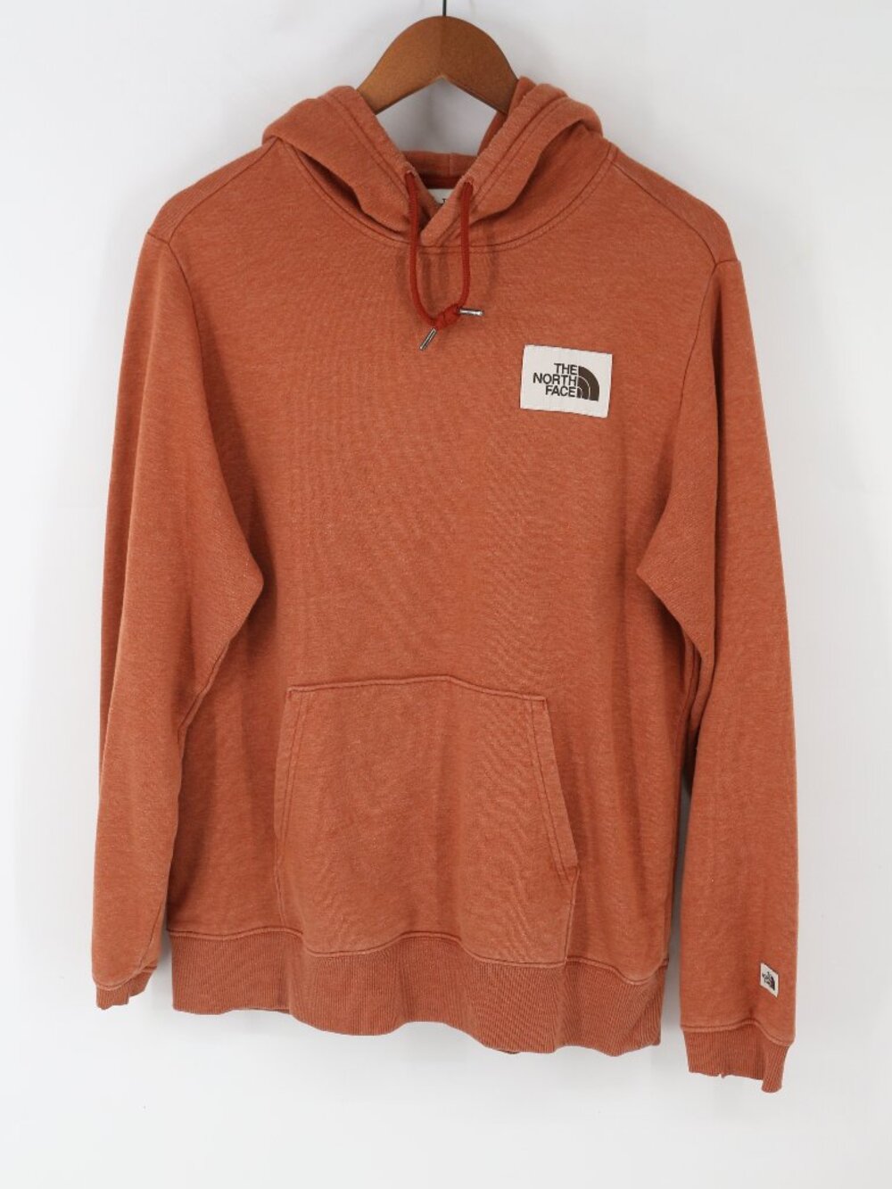 The North Face Hoodie Patch Logo Heritage Burnt Orange Sweatshirt Men Medium - Picture 1 of 5